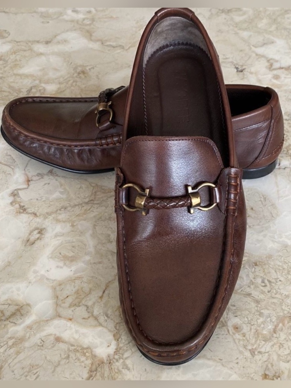 Jay & Dee Brown Leather Penny Loafers